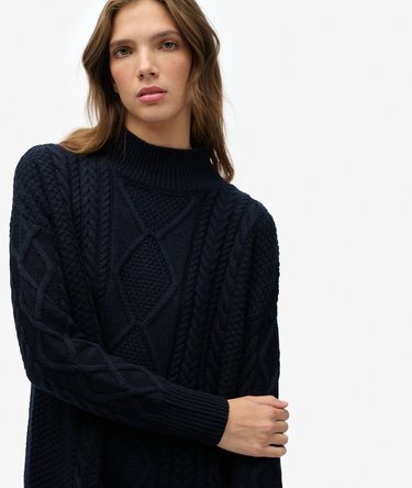 Abito in Maglia a Trecce Slouchy Image 2