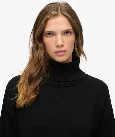 Abito Midi in Maglia con Collo Alto Image 3