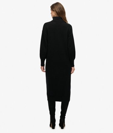 Abito Midi in Maglia con Collo Alto Image 5