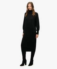 Abito Midi in Maglia con Collo Alto