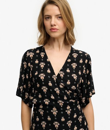 Robe Midi Portefeuille Imprimée Image 3