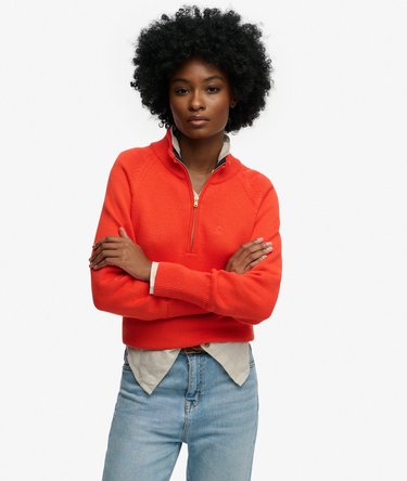 Classic Cotton Knit Half Zip Jumper Image 1