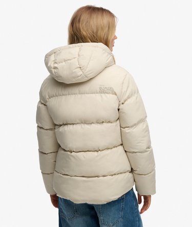 Hooded Mid Length Sports Puffer Jacket Image 6