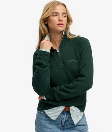 Essential Strikket Genser med Halvglidel&aring;s Image 2