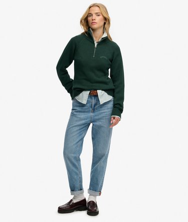 Essential Strikket Genser med Halvglidel&aring;s Image 3