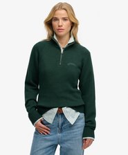 Essential Strikket Genser med Halvglidel&aring;s