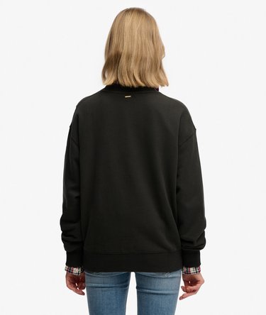 Script Brand Loose Crew Sweatshirt Image 5