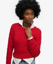 Essential Zopfmuster-Pullover