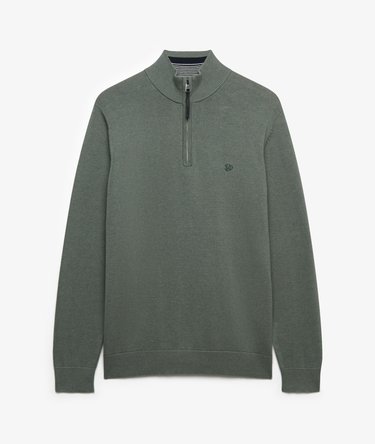 Chandail &agrave; demi-fermeture &eacute;clair en coton Essentials Image 7