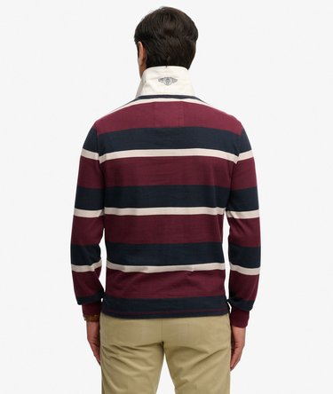Gestreiftes Rugby-Oberteil mit doppeltem Emblem Image 5
