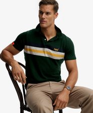 Lightweight Stripe Jersey Polo Top