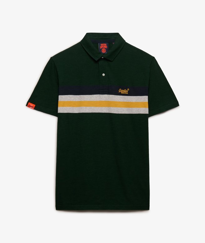Lightweight Stripe Jersey Polo Top
