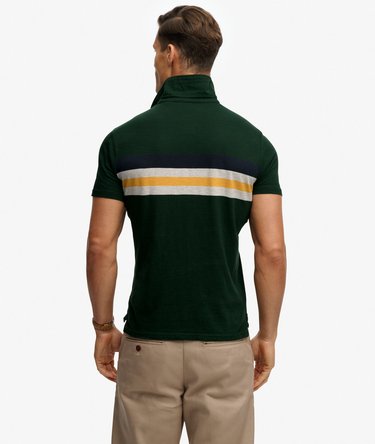 Lightweight Stripe Jersey Polo Top Image 5