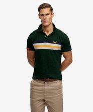 Lightweight Stripe Jersey Polo Top
