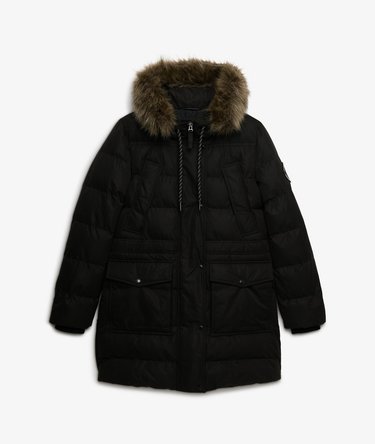 Everest Microfibre Mid Faux Fur Puffer Jacket Image 8