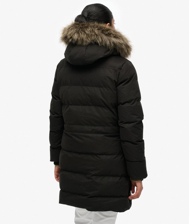 Everest Microfibre Mid Faux Fur Puffer Jacket