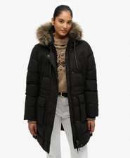 Everest Microfibre Mid Faux Fur Puffer Jacket