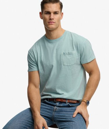 Classic Cotton Linen Pocket T-Shirt Image 2