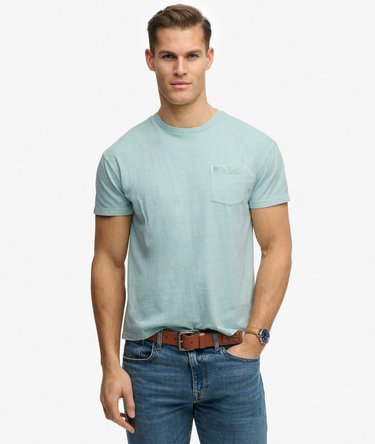 Classic Cotton Linen Pocket T-Shirt Image 1