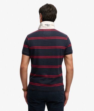 Double Emblem Jersey Short Sleeve Rugby Polo Top Image 5