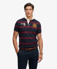 Double Emblem Jersey Short Sleeve Rugby Polo Top