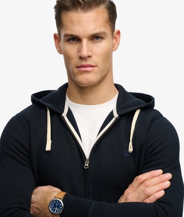 Monogram Embroidered Zip Hoodie Image 4