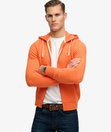 Monogram Embroidered Zip Hoodie Image 1