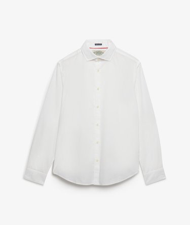 Chemise Popeline &agrave; Col Cass&eacute; Manches Longues Image 7