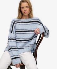 Slouchy Brushed Stripe Knit Jumper