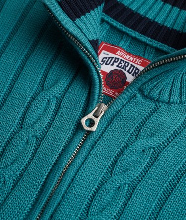 Slouchy Cable Half Zip Jumper Image 6