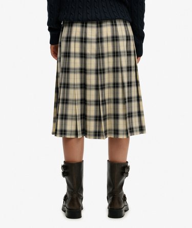 Check Pleated Midi Skirt Image 5