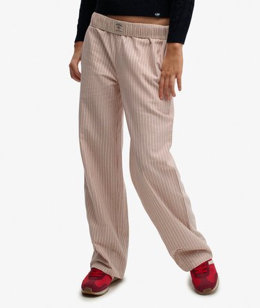 Organic Cotton Stripe Elasticated Trousers Image 2