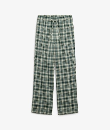 Karierte Baumwollhose mit Elastikbund Image 8