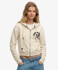 Athletic Relaxed Crop Zip Hoodie
