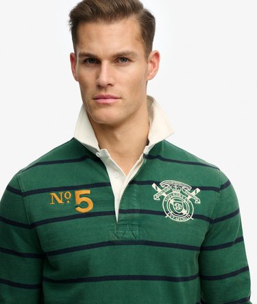 Double Emblem Stripe Rugby Top Image 2