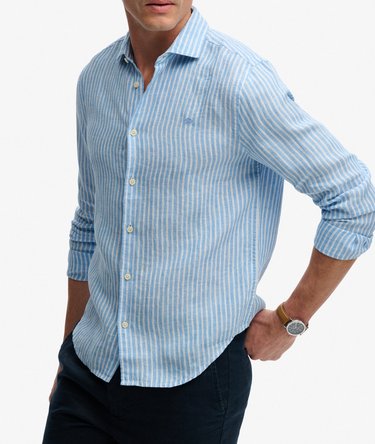 Riviera Long Sleeve Linen Shirt Image 2