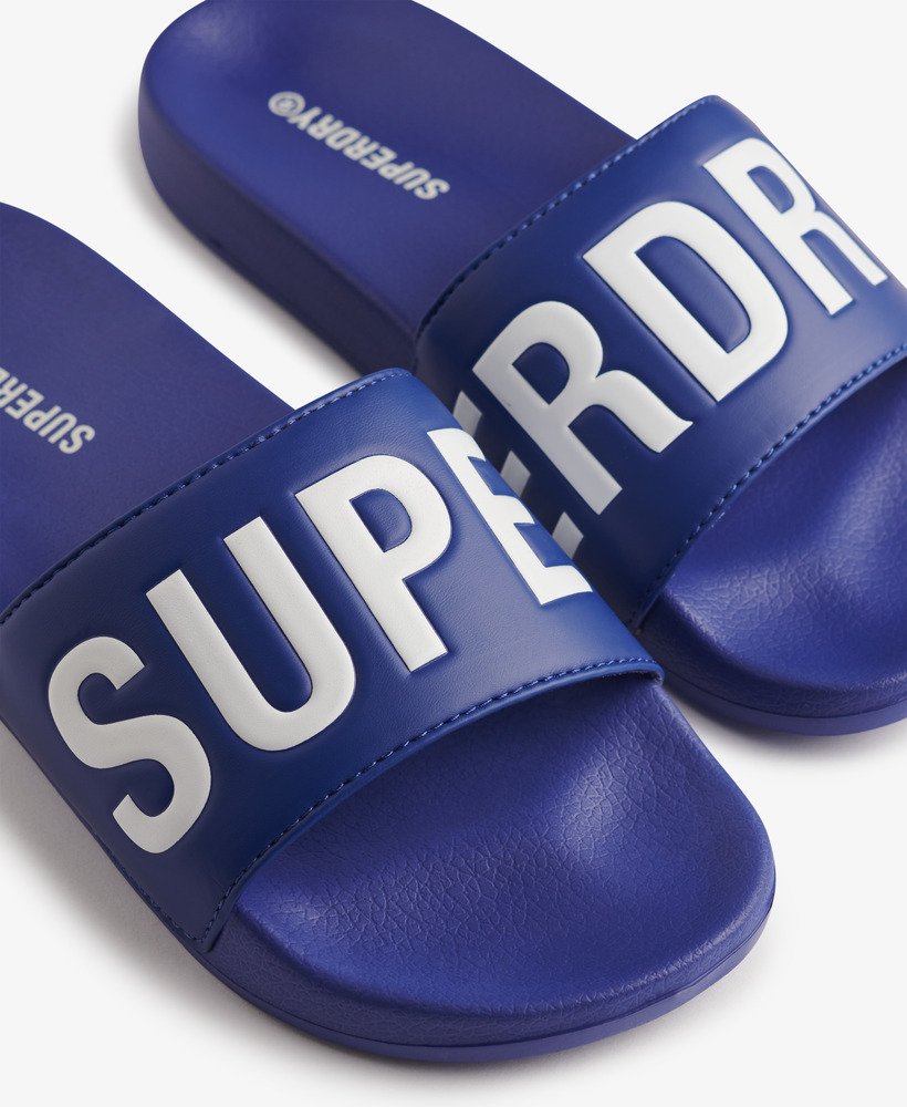 mens Code Core Pool Sliders in Elite Blue | Superdry CA-EN