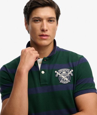 Crest Stripe Polo Shirt Image 4