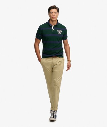 Crest Stripe Polo Shirt Image 3