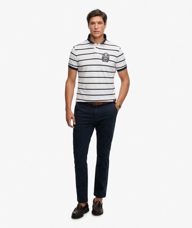 Crest Stripe Polo Shirt Image 3
