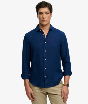 Riviera Long Sleeve Linen Shirt Image 1