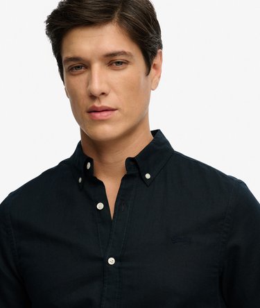 Chemise &agrave; manches courtes en coton et lin Image 4