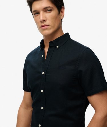 Chemise &agrave; manches courtes en coton et lin Image 2