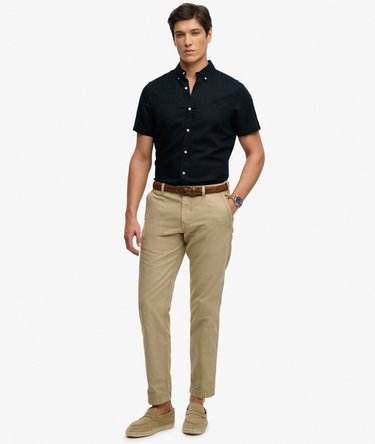 Chemise &agrave; manches courtes en coton et lin Image 3