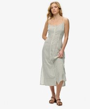 Abito Midi Cami con Bottoni Stampato