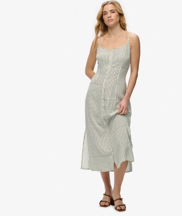 Abito Midi Cami con Bottoni Stampato Image 2