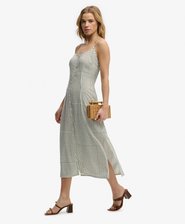 Print Button Down Cami Midi Dress