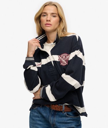 Crest Stripe Rugby Top Image 2