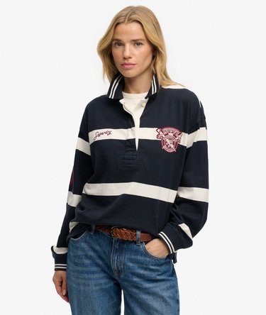 Crest Stripe Rugby Top Image 1