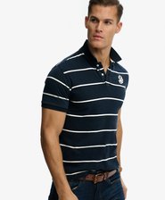 Vintage Stripe Jersey Polo Shirt